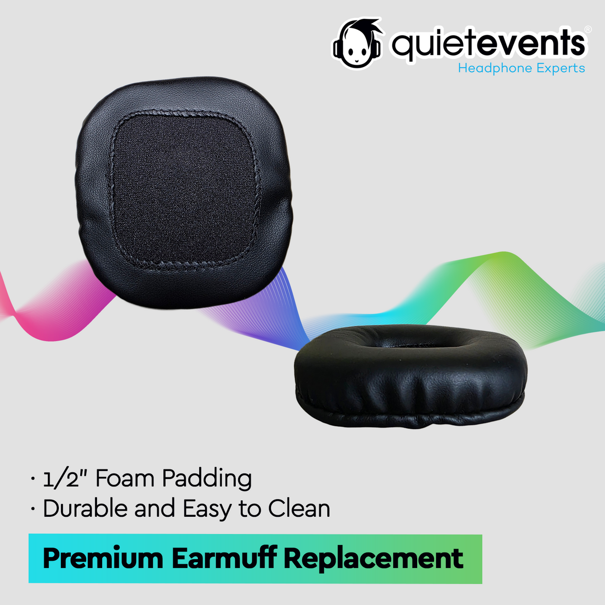 Earmuff Replacement (1pc) - High Quality PU Leather for P Series Headphones