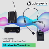 Fitness Bundle - 10 Headphones + 1 Transmitter Silent Disco Bundle (Ultra1 900 10CH)