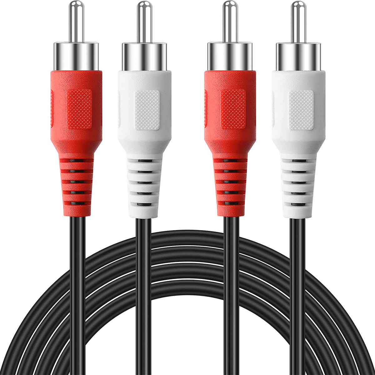 RCA Cables – 2RCA Male to 2RCA Male Stereo Audio Cable (5 ft), for Home Theater, Amplifier, HDTV, Hi-Fi Stereo & Speaker Systems