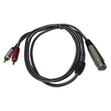 XLR Female to Dual RCA Male Y Splitter Patch Cable (5 ft) – 3-Pin XLR to 2 RCA Stereo Adapter