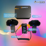 Wireless Dual Lapel Microphone with Charging Case (8 Hour Battery)